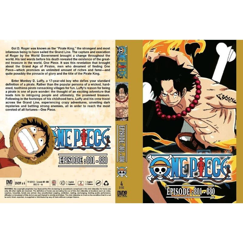 One Piece Eps 801-880. Dual audio. English Dub. English & Chinese Subtitles.