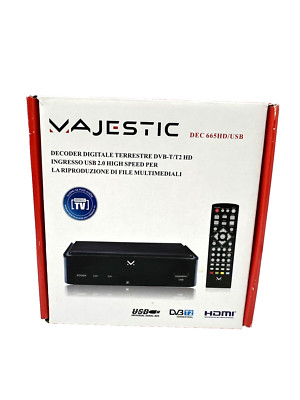 Majestic DEC 665 Digital Terrestrial DVB-TT2 HD Eingang USB Fernbedienung Misc