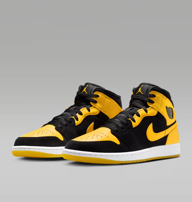 Nike Air Jordan 1 Mid SE Black White Varsity Maize HJ6654