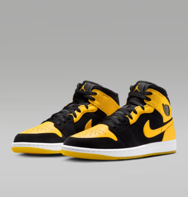 Nike Air Jordan 1 Mid SE Black White Varsity Maize HJ6654
