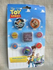 NEW 2009 by DISNEY PIXAR,TOY STORY, FOAM STAMP SET, 7 FOAM STAMPS  STAMP PAD 