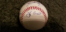 MULTI Catcher Greats Bench Berra Carter Fisk Autograph MLB Rawlings Baseball JSA