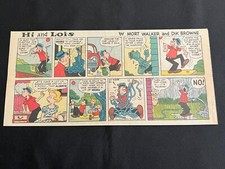 #14a HI AND LOIS by Mort Walker Sunday Third Page Comic Strip August 11, 1957