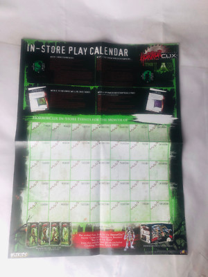 HorrorClix Poster In Store Play Calander Ephermera Vintage Horror Clix