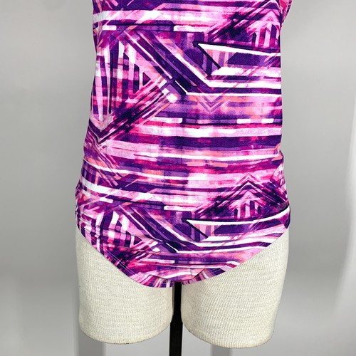 Champion Purple & Pink Racerback One Piece Swimsuit Sz L (12-14) - Picture 3 of 9