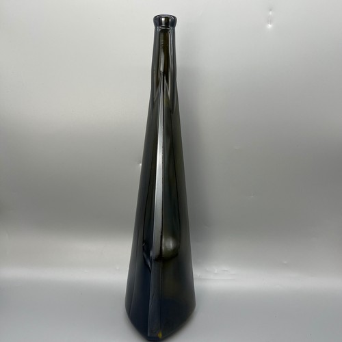 Botella de vidrio vintage 3 caras verde oliva MCM vino grande 19" numerada hecha en Italia - Imagen 7 de 13