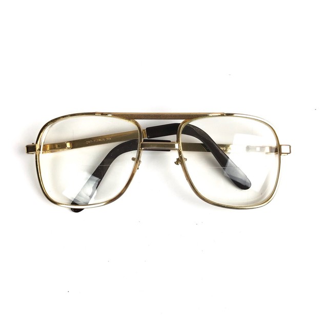Vintage Titmus Gold Eyeglasses Z87 AVIATOR Frames Safety Glasses 56/20