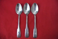 Lot 3 World Tableware Amsilco Deerfield Heavy Silverplate 6 1/4" Teaspoons