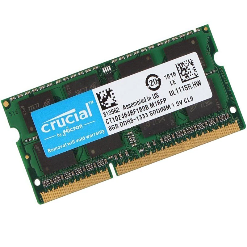 Crucial 16GB Kit 2 x 8GB DDR3 1333 MHz PC3-10600 Laptop RAM Sodimm Memory 1.5V - Image 2 of 4
