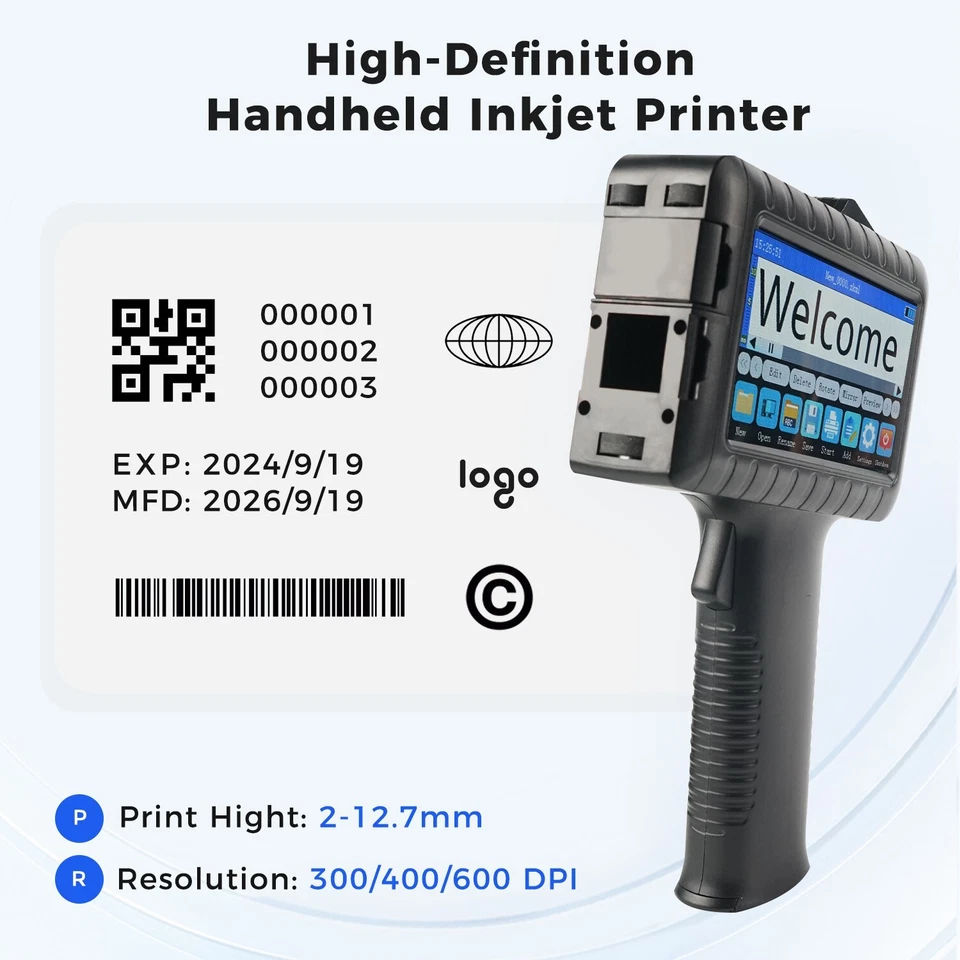 JWM Handheld Inkjet Printer Gun for Text, Barcodes, QR Code Print on Any Surface - Image 2 of 4