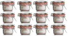 12 Round Clip Top Storage Jar Kilner Glass Preserve Jar Jam Herbs Chutney 125ML