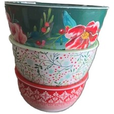 Pioneer Woman ~ Set of Three (3) ~ Melamine ~ Measuring Bowls ~ MERRY MEADOW