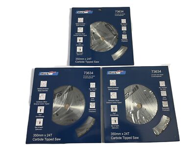 3 x HM Sägeblatt Ø 350 x 30 mm 24 Zähne f. Holz Säge Hartmetall Kreissägeblatt