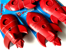 SodaPup Spotnik Rocket Ship Hundespielzeug stabil zum bestreichen rot 17 x 8 cm