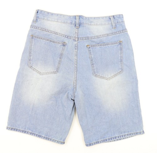 Shein Bermudas-Shorts aus blauer Baumwolle für Herren Größe S L9 mit normalem Reißverschluss - Distressed - Bild 2 von 12