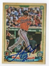 JONATHAN VILLAR Signed Autographed 2019 Topps Gypsy Queen Card BAL Orioles #284