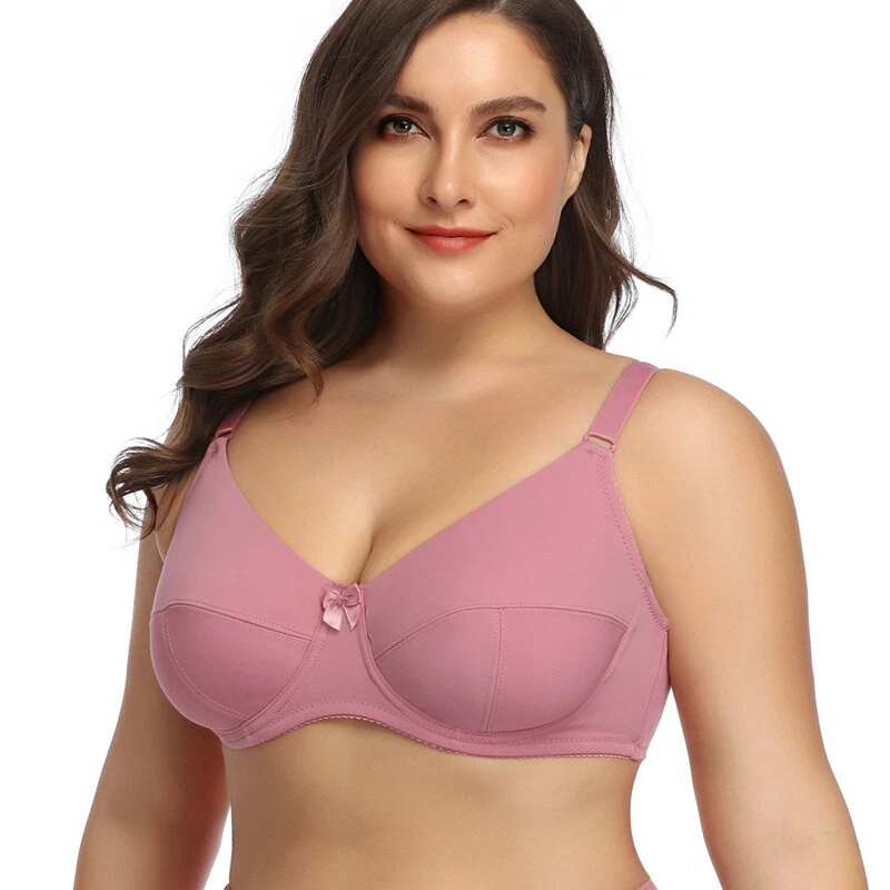 Buy Women's Plus Size Solid Padded Bra with Hook and Eye Closure