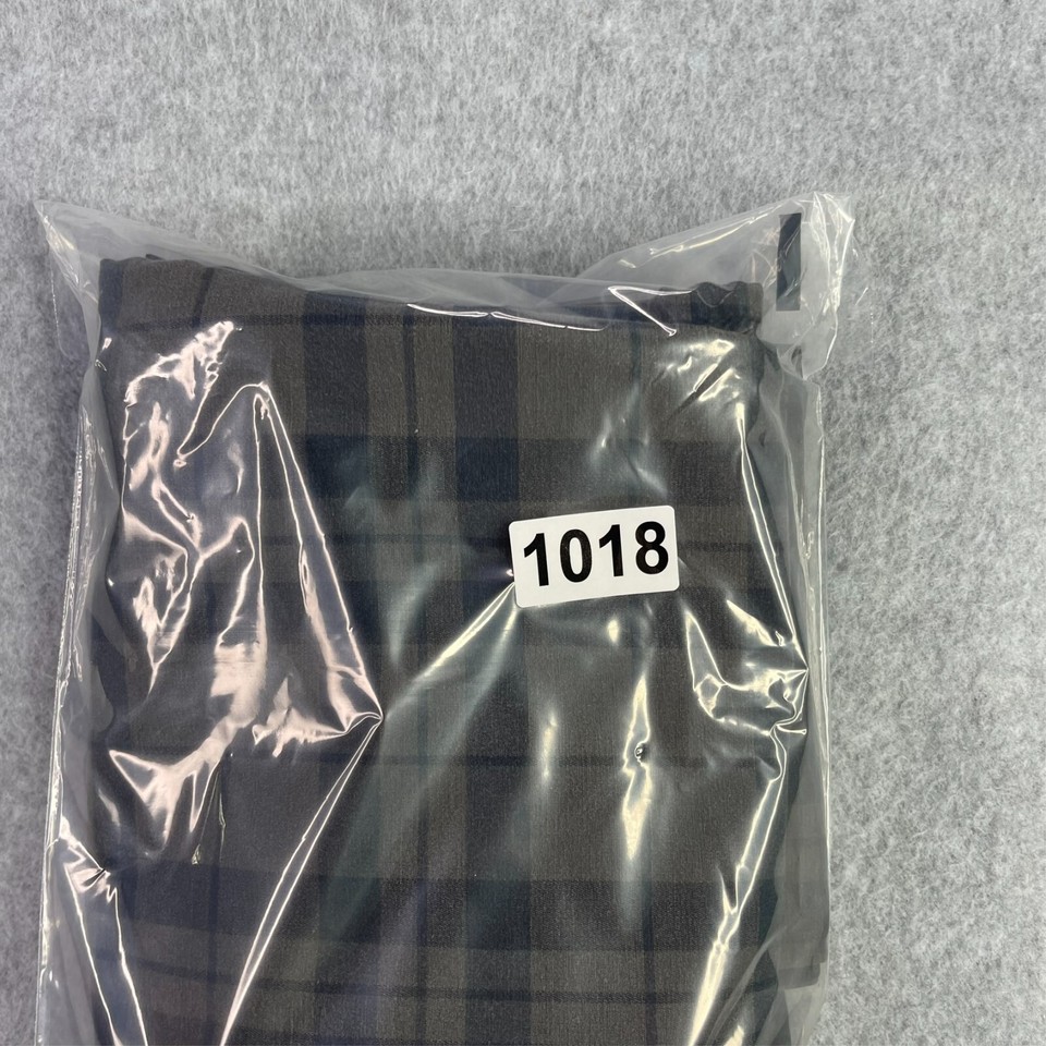 HCO Hollister Plaid Pants Men 34x29* Gray Cotton Blend Skinny Chino