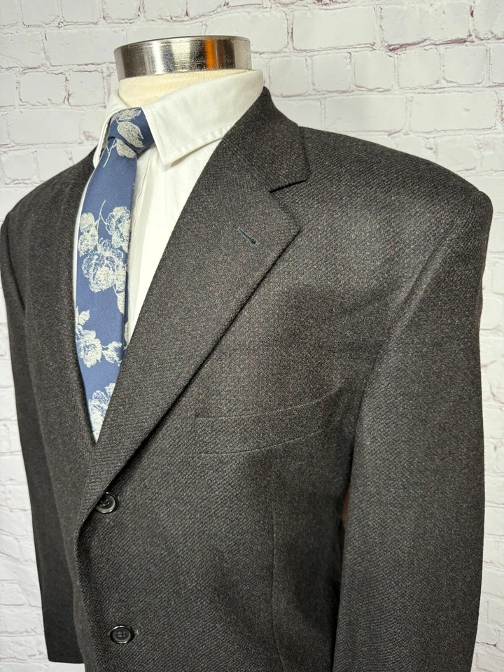Abrigo Blazer Deportivo HUGO BOSS Para Hombres Marrón Ing Loro Piana LANA CACHEMIR Mezcla 46L Foto 2 de 4