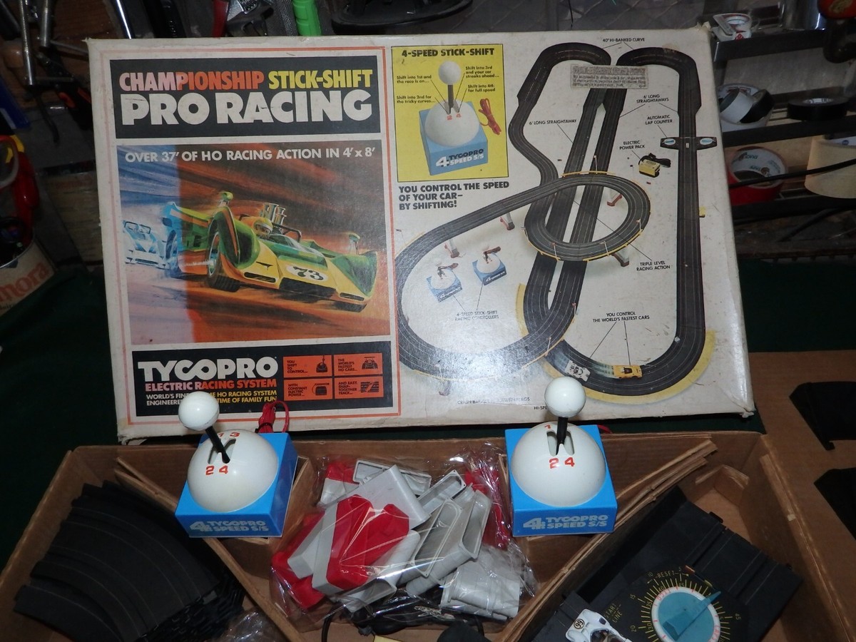 TYCO PRO Racing Slot Car Set Exclusive Lap Counter Stick Shift