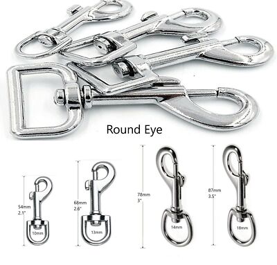 Schwerlast Trigger Haken/Clips drehbar Nickel Gurtband Hundeleinen quadratisch & rund