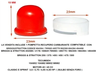DAZZLEEX CASA COMMERCIALE COMPATIBILE CON BRIGGS & STRATTON POMPETTA BENZINA Briggs Stratton 694394 795083 495770 992300 694394 494408 5084D