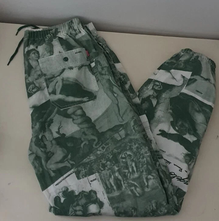 FW17 Supreme Michelangelo pant size L large skate pants green trousers Rare