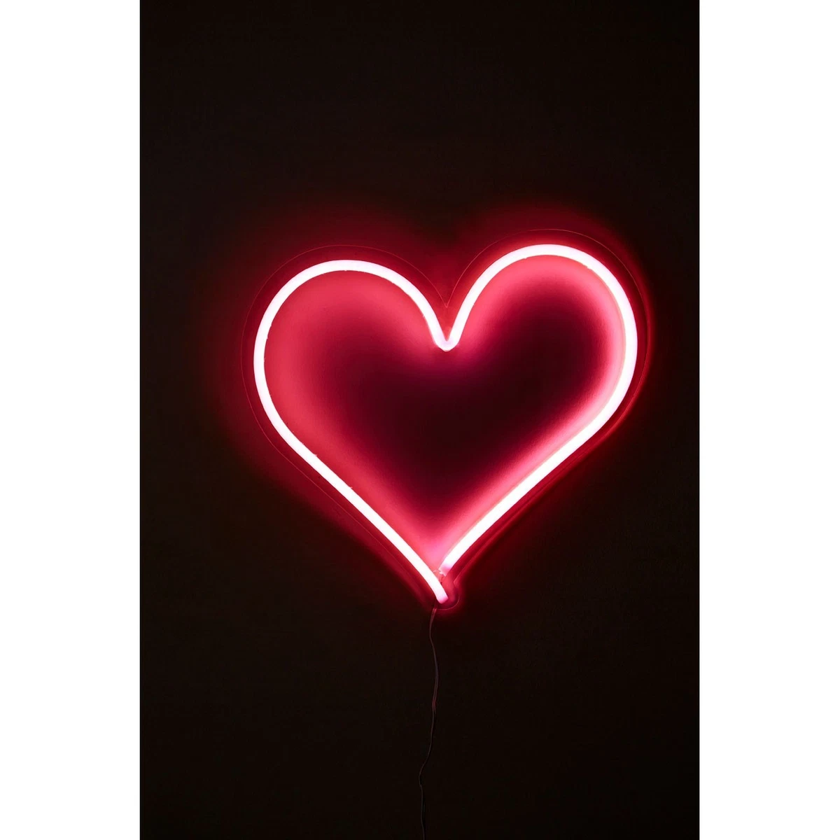 Red neon heart sale light