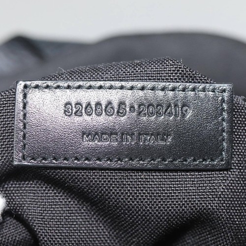 SAINT LAURENT Classic Hunter Backpack Canvas Black Silver Auth yk14364 - Picture 12 of 24