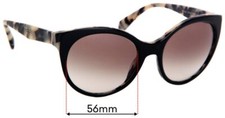 SFx Replacement Sunglass Lenses fits Prada SPR23O  PR23OS - 56mm Wide