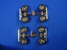  2 Sets of ROAD RACE REPLICAS WIRE CHROME WHEELS/TIRES AURORA T-JET DASH JL