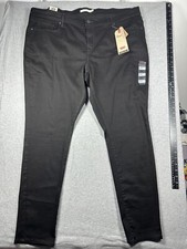 Levi's 711 Skinny Jeans Women's Plus Size 24W M Black Stretch Denim NWT