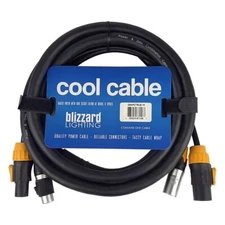 Blizzard Cables DMX 3-Pin and PowerCON True1, 10 ft Combo Cable