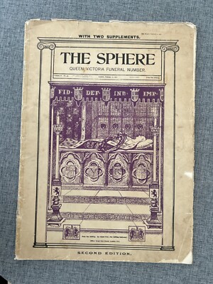 THE SPHERE QUEEN VICTORIA FUNERAL SONDERAUSGABE 9. FEBRUAR 1901 VINTAGE MAGAZIN