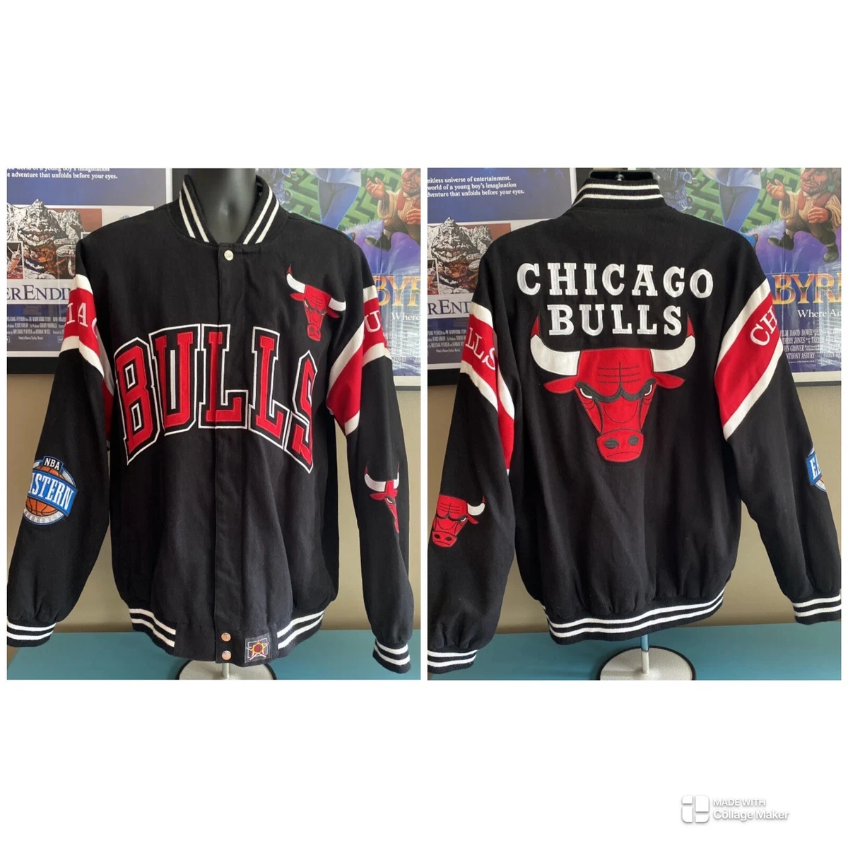 VINTAGE XL Jeff Hamilton Jacket JH Design Chicago Bulls Air Michael Jordan VTG