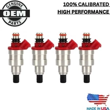 Set of 4 OEM Fuel Injectors Fits 1990-1994 Mazda B2600 MPV I4 2.6L G609-13-250