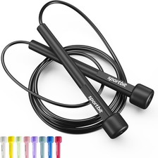 SPORTBIT Adjustable Jump Rope for Fitness and Exercise Skipping Rope for Car
