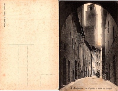 San Gimignano La Rognosa Arco dei Marsili Italy Postcard Unposted G Del Taglia