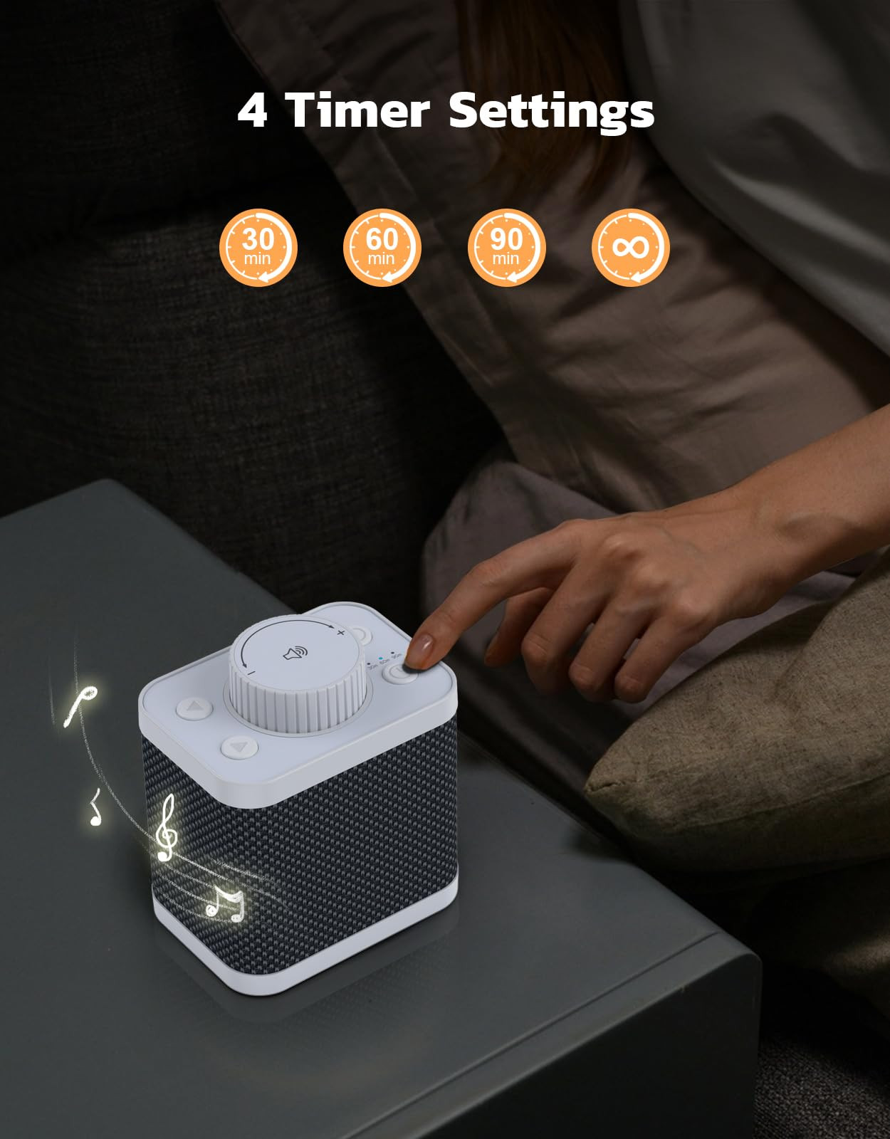 White Noise Machine With 20 Soothing Sounds Portable For Deep Restful Sleep Home