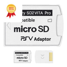 DUEQID SD2Vita 5.0 PS Vita Micro SD Memory Card Adapter, White
