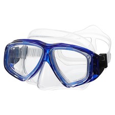 Swim Goggles with Nose Cover Diving Mask Snorkel Dive Goggles Blue