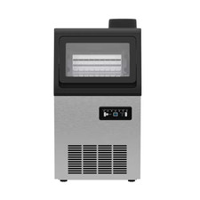 13.58 In. Stainless Steel 100 Lb./24 H Freestanding Commercial Ice Maker Full Si