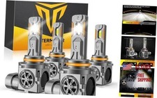 9005 9006 Light Bulbs Combo, 150000LM 15X Super Brighter, 6500K Cool White,
