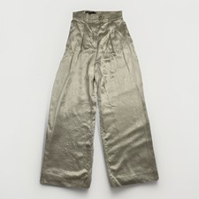 Escada Margaretha Ley Gold Satin Wide Leg Pants Women s Vintage Germany