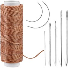 Upholstery Needle and Thread Waxed Thread 32 Yards Hand Sewing Needles Kit for