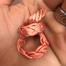 Copper braided rings, 100  copper  lot of 3 Free shipping Fast shipping