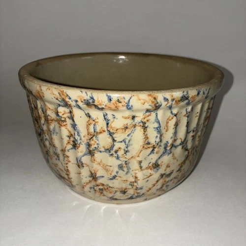 Vintage Red Wing Oven Ware Pottery Spongeware Bowl