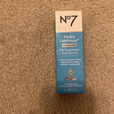 No7 Hydra Luminous Hydrating 2 Hyaluronic Acid Serum 30ml/1fl.oz. New