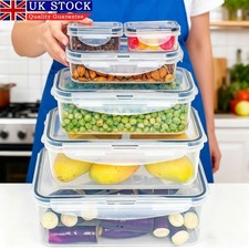 6 Pack Meal Prep Containers with Storage Lids Plastic Food Storage Airtight Box