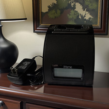 iHome iP11 Docking Station Alarm Clock Black Charging Station for iPhone iPad